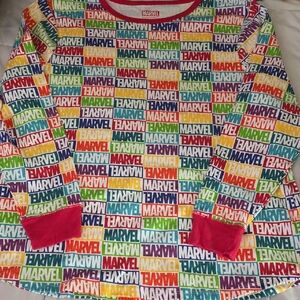 Marvel Multicolor Logo Long Sleeve Tee Size XXL